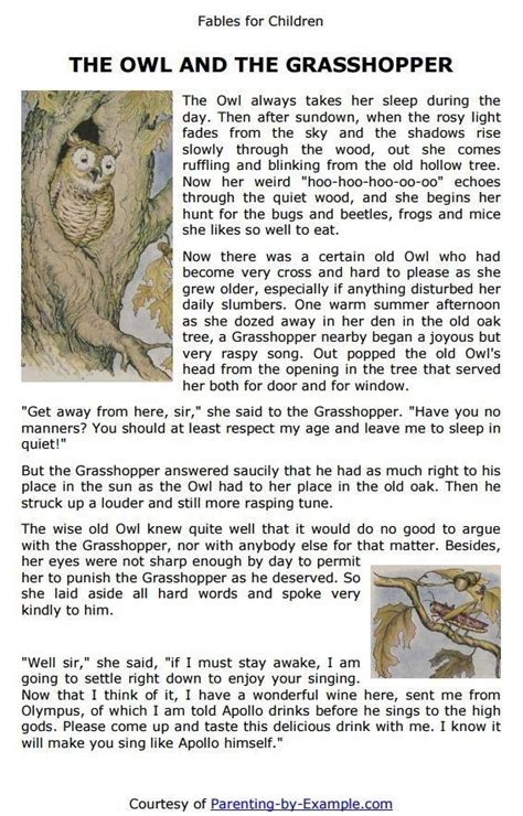 fable short story|free short story printables.